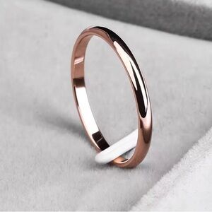Rose Gold Women's Classic Polished Band Ring